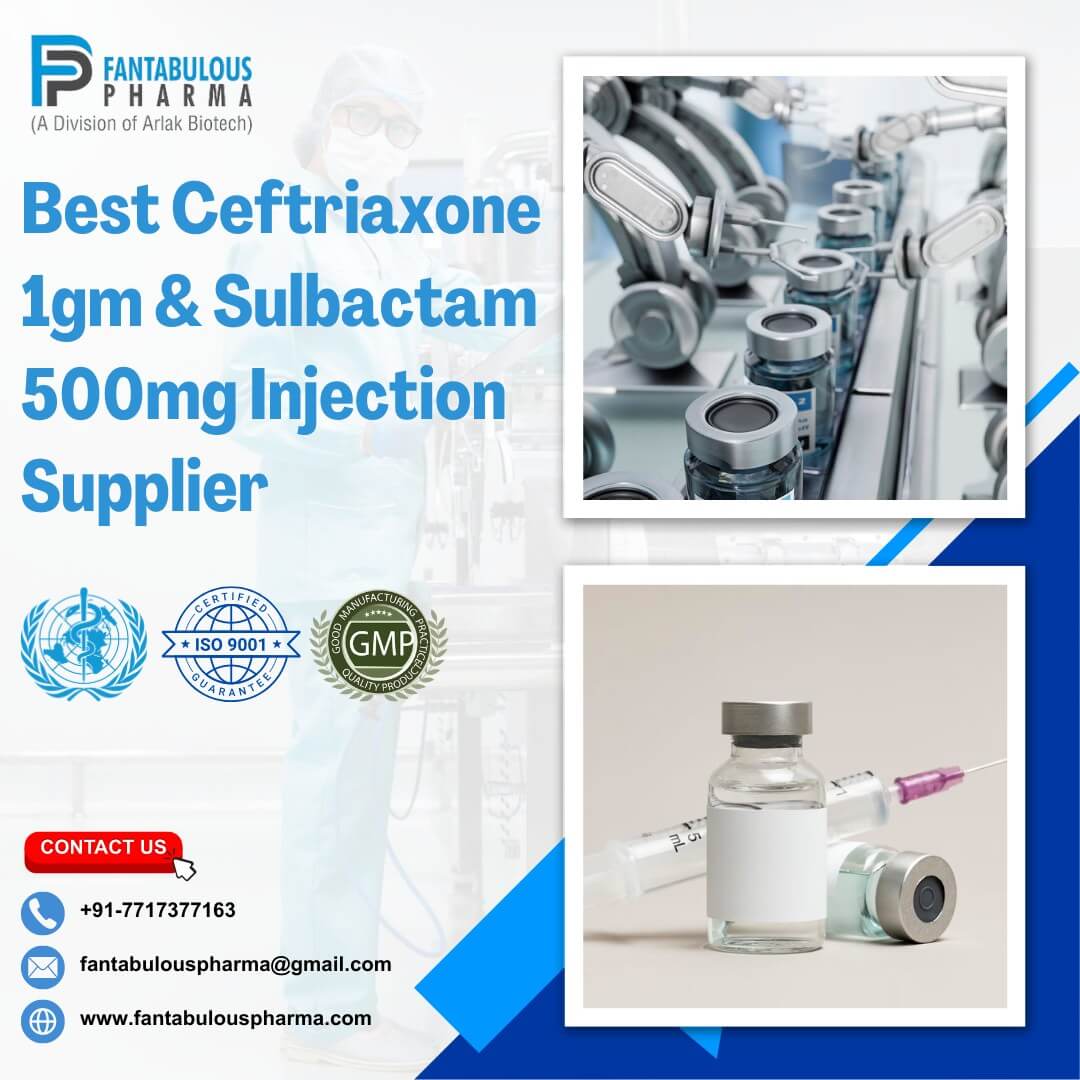 citriclabs | Best Ceftriaxone 1gm & Sulbactam 500mg Injection Supplier