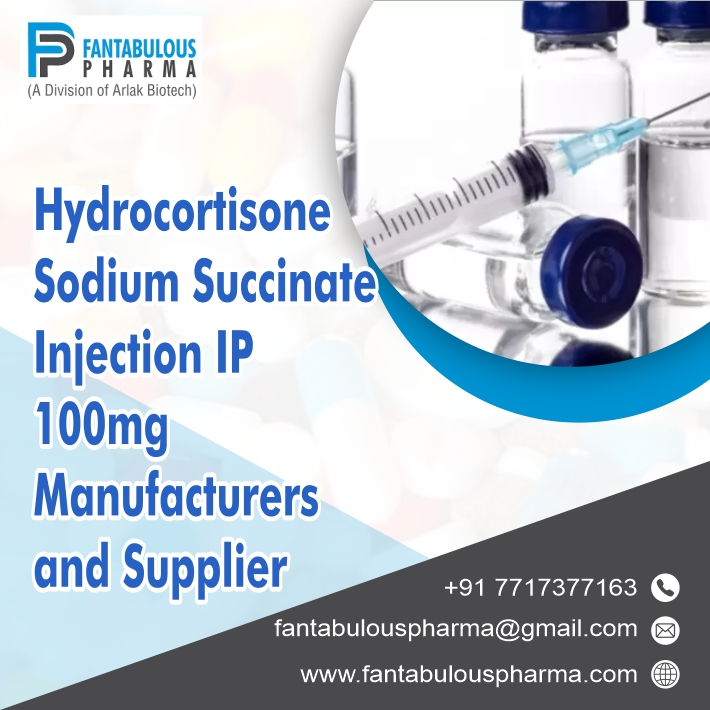 janusbiotech|Hydrocortisone Sodium Succinate Injection IP 100mg Manufacturers and Supplier 